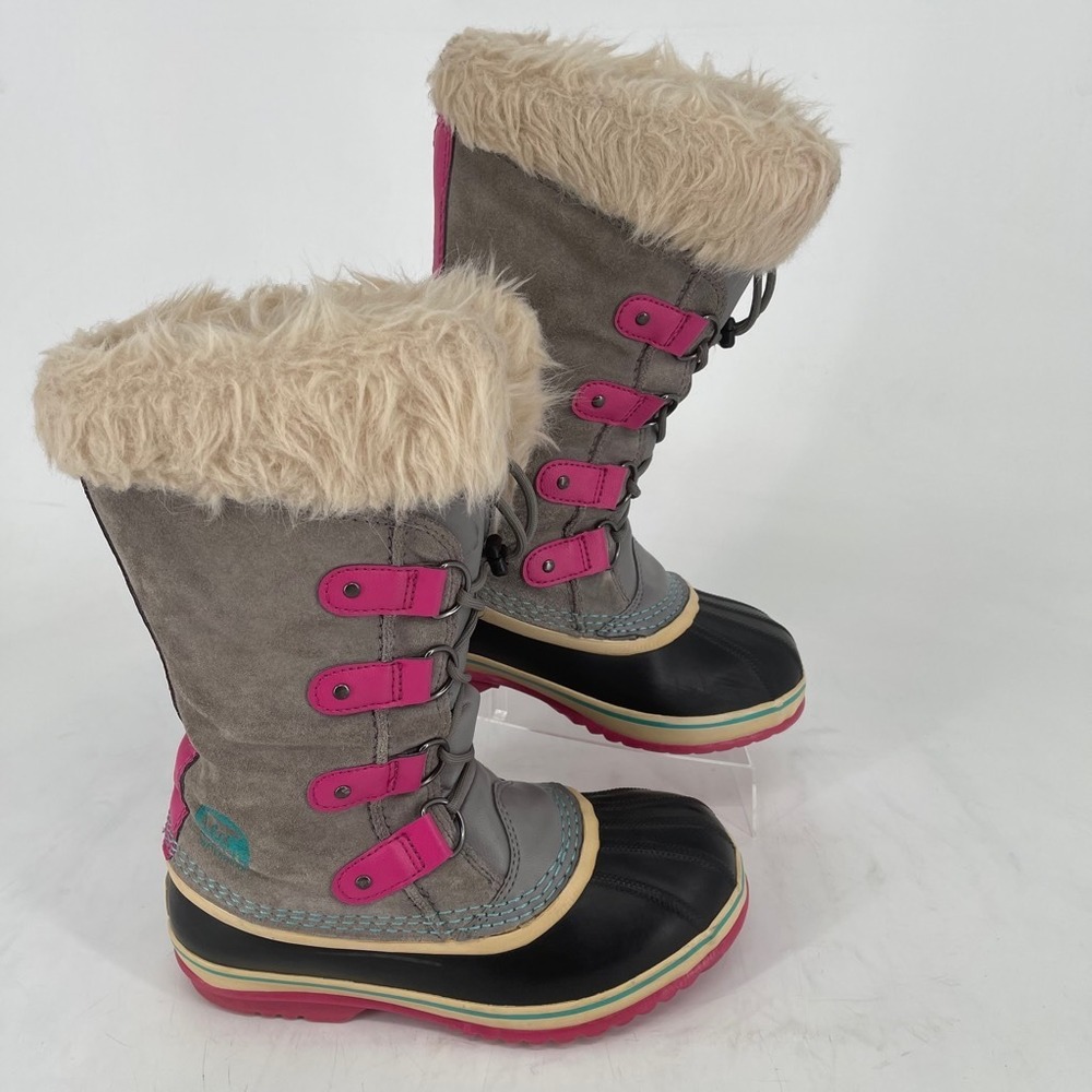 Sorel Joan Of Arctic Snow Winter Boots WOMENS Gray Leather Waterproof SIZE 5